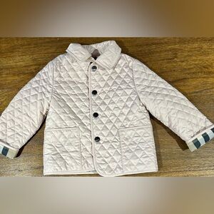 Burberry Light Pink Quilted Baby Jacket
